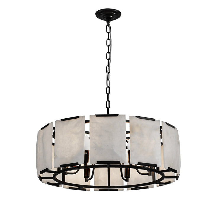 Florence Alabaster Pendant - Round Black--CAFE Lighting & Living