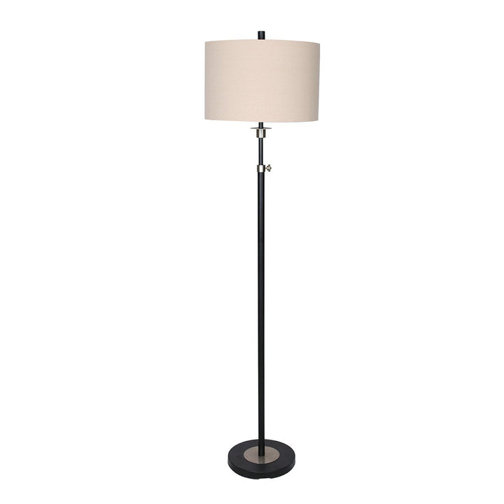 Sarantino Metal Floor Lamp with Cream Drum Shade-Home & Garden > Lighting-Koala Lamps and Lighting